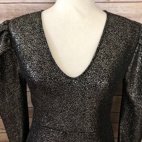 Free Press Gold Metallic Sheath Dress - Picture 3 of 6